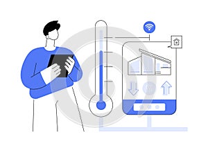 Home heating technologies abstract concept vector illustration.