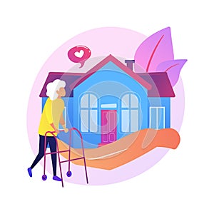 Home help abstract concept vector illustration.