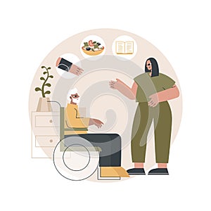 Home help abstract concept vector illustration.