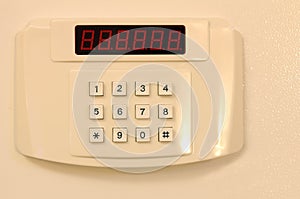 Home or hotel wall safe with keypad