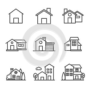 Home and House Building Vector Icons