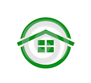 Home house logo real estate construction residential symbol vector icon