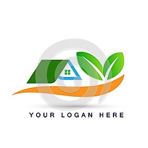 Home, house, real estate, logo, building, architecture, home plant nature icons symbol logo design on white background