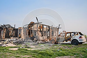 Home houses Car vehicles burned insurance photo