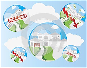 Home Housing Bubble Illustration