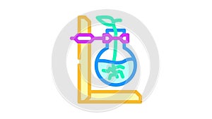 home hydroponics color icon animation