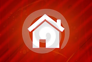 Home icon isolated on abstract red gradient magnificence background