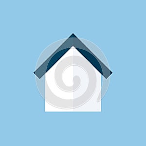 Home icon, modern minimal flat design style. House symbol, vector illustration