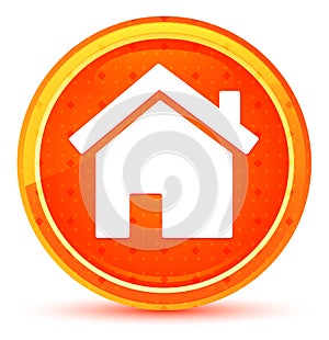 Home icon natural orange round button