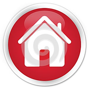 Home icon premium red round button