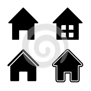 Home Icon Set. House icon set. Vector illustration.