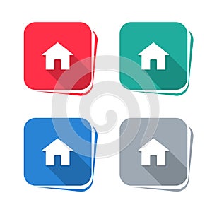 Home icon on square button
