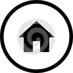 Home icon vector. House vector icon home silhouette button Pro Vector