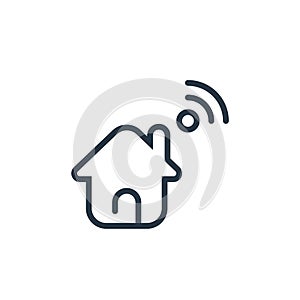 home icon vector from internet of things concept. Thin line illustration of home editable stroke. home linear sign for use on web