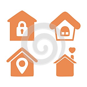 home icons set. home icon. house icon vector. house icon vector. Housing, house, property symbol design