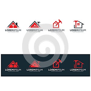 Home improvement logo vector design inspiration set