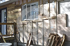 Home improvement - natural wood siding and insulation