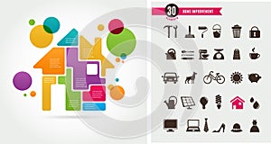 Home - infographics and icon set