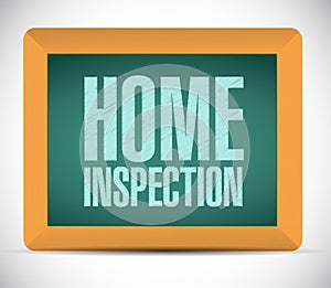 home inspection board sign illustration