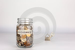 Home Insurance Glass Jar Money Savings