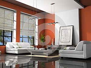 Home interior 3D rendering