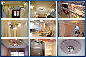 Home interior.Collage