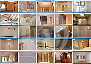 Home interior.Collage.