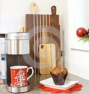 Home Interior Kitchen Christmas Coffee Baking Cutting Boards