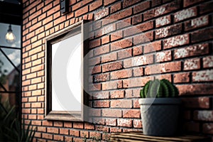 Home interior poster mock up with horizontal frame - wall mockup interior. Wall art. 3d illustration