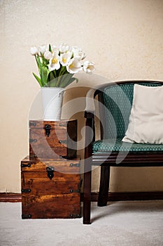 Home interior, vintage chair