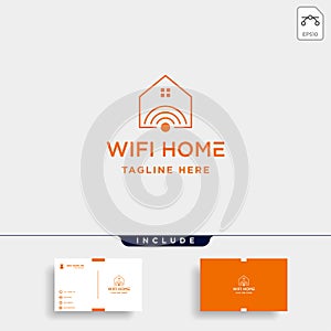 home internet logo design vector wifi house icon siymbol sign