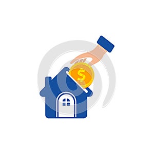 home investment logo vector . home investment icon symbol illustration