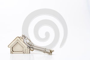 Home key on tabel. Concept for real estate busines