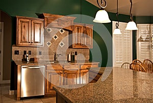 Home Kitchen with Center Island