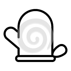 Home kitchen glove icon, outline style