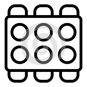 Home kitchen interior icon, outline style