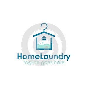 Home Laundry logo design template