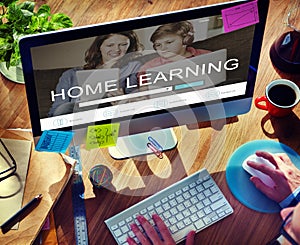 Home Learning Webpage Search Engine Concept