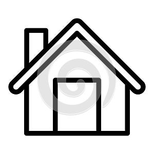 Home line icon. House vector illustration isolated on white. Building outline style design, designed for web and app