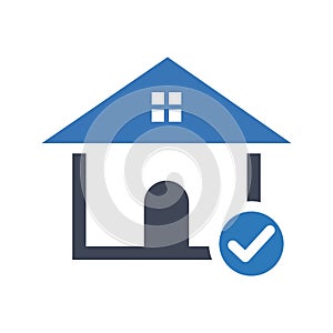 Home loan approve flat vector icon