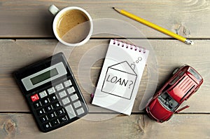 Home loan finances concept