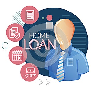 Home Loan Process Abstract Illustration