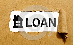 Home loan sign. photo