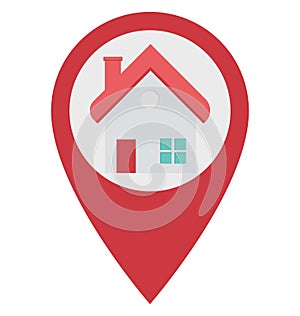 Home Location, Gps Isolated Vector Icons can be modify with any Style