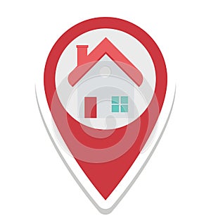 Home Location, Gps Isolated Vector Icons can be modify with any Style