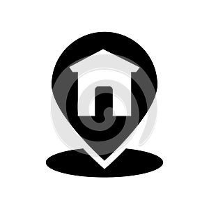 Home Location icon. Trendy Home Location logo concept on white b