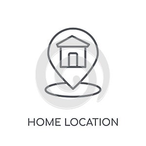 Home Location linear icon. Modern outline Home Location logo con