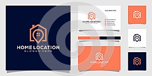 Home location logo templates and business card design