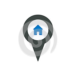 Home location marker pin place point position icon