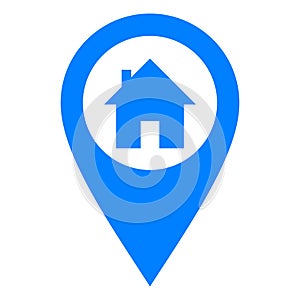 Home and location pin as vector illustration